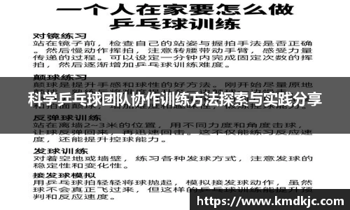 科学乒乓球团队协作训练方法探索与实践分享